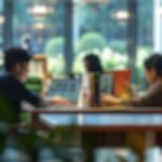 Blur,Background,Of,Diverse,Student,Sitting,At,Modern,Library,While
