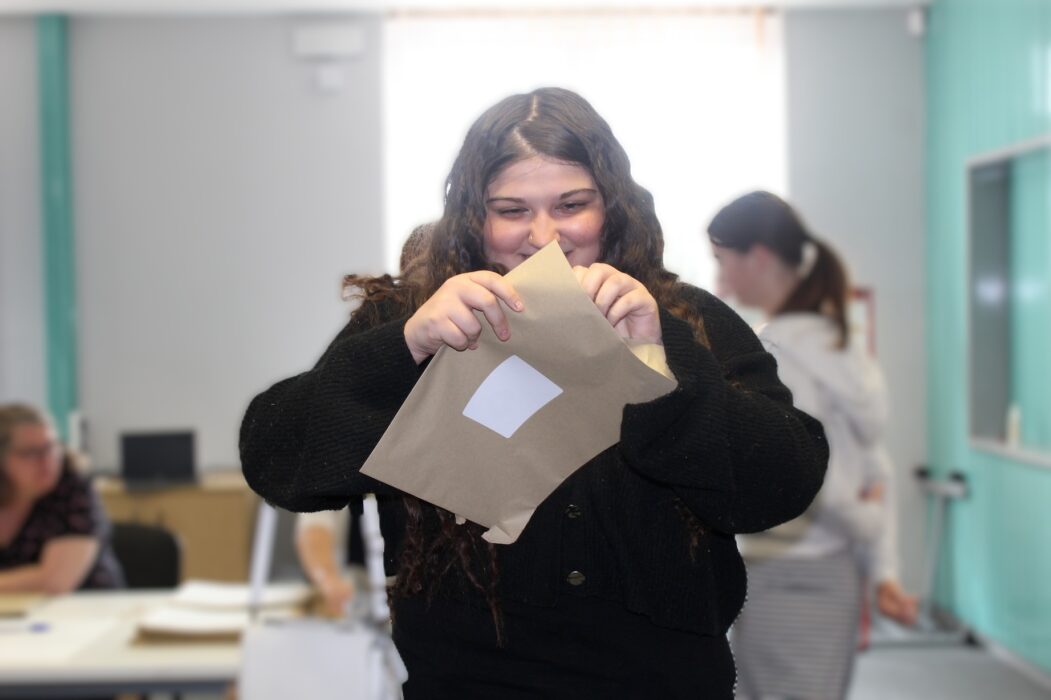 Lawn Manor Academy Aysha opens her results, achieving top marks ahead of studying law, economics and politics