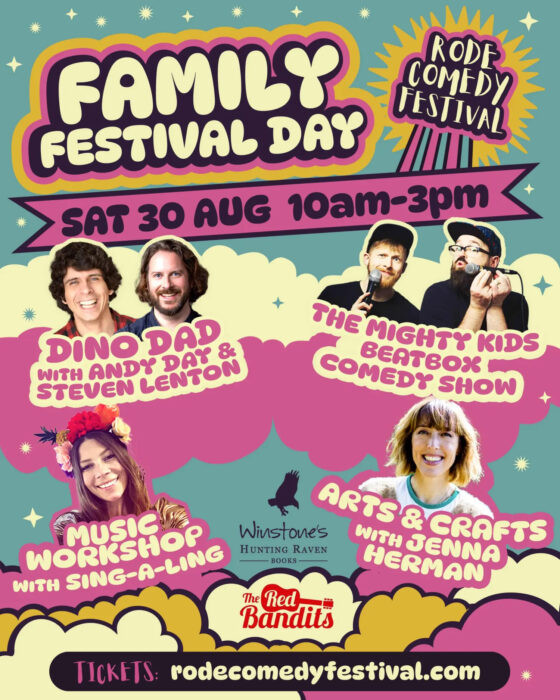 Family day insta pics Rode Comedy Festival