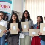 Lawn Manor Academy pupils with their results