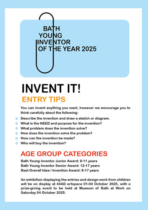 Bath Young Inventor Invent it award 2025 entry tips