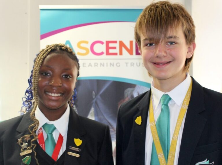 Lawn manor academy head pupils rofiat and eddie (1)