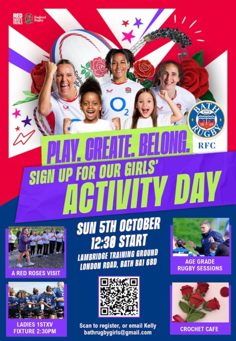 Girls activity day flyer 02 Bath RFC