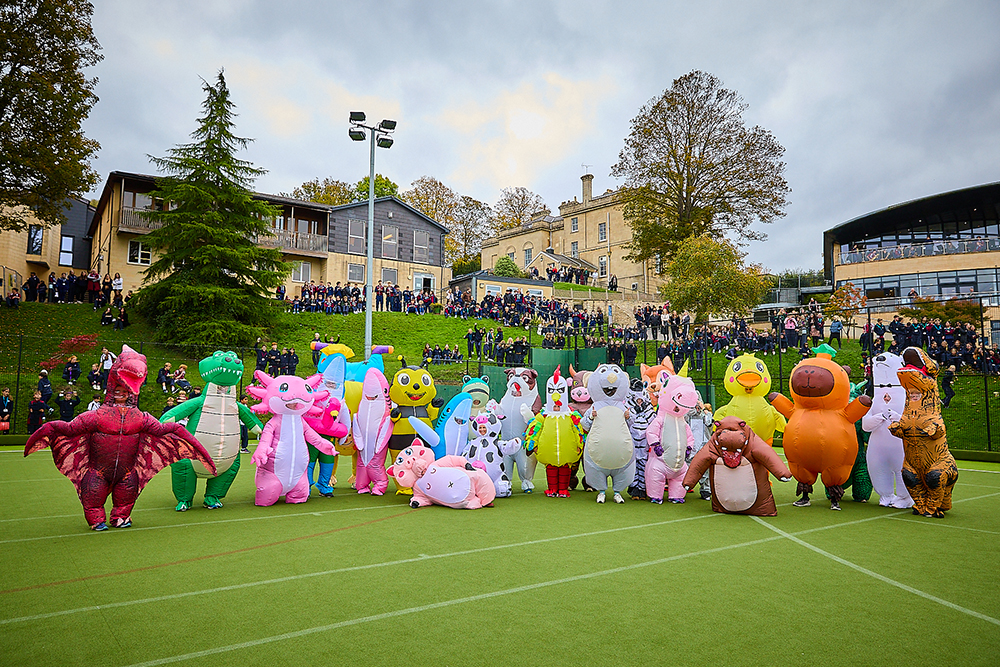 Kes bath giving day it's a knockout staff race. copyright adam gault