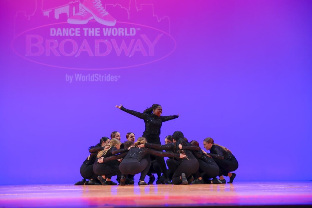 Lma pupils dancing on the broadway stage