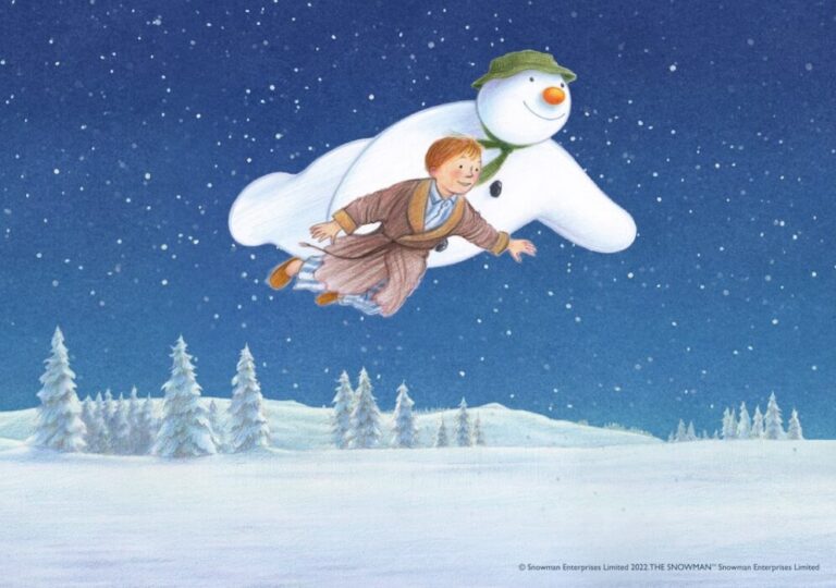 The snowman flying (with credit line)