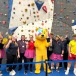 Pudsey and the team from Springfield in Corsham raising money for BBC's Children in Need