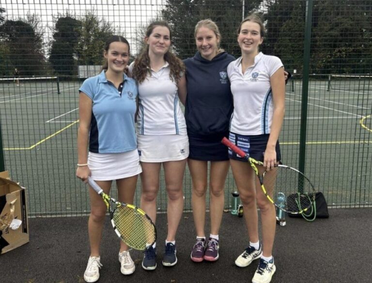 St Mary’s Calne has progressed to the next stage of the LTA Youth Schools Tournament after a thrilling day of tennis that saw the team secure hard-fought wins over Westonbirt and Cheltenham Ladies’ College.