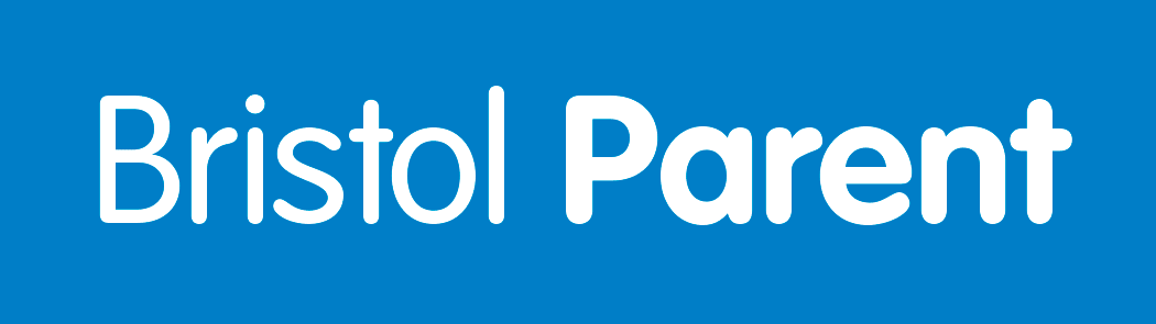 Bristol parent logo white on blue