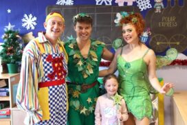 Stars of the Theatre Royal Bath pantomime paid a special festive visit to the Children’s Ward at Bath’s Royal United Hospital, spreading Christmas cheer to young patients and their families.