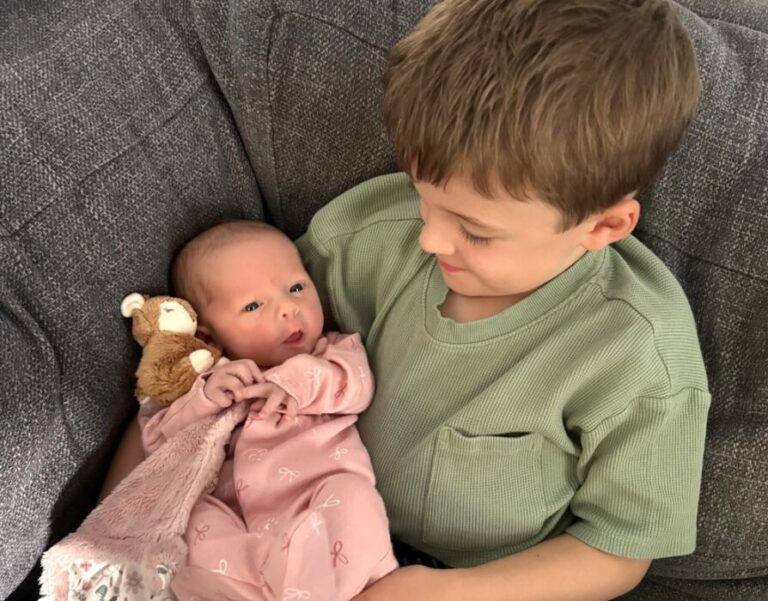 Oscar and bab sister ember rose who was conceived with help from the Bristol Centre for Reproductive Medicine