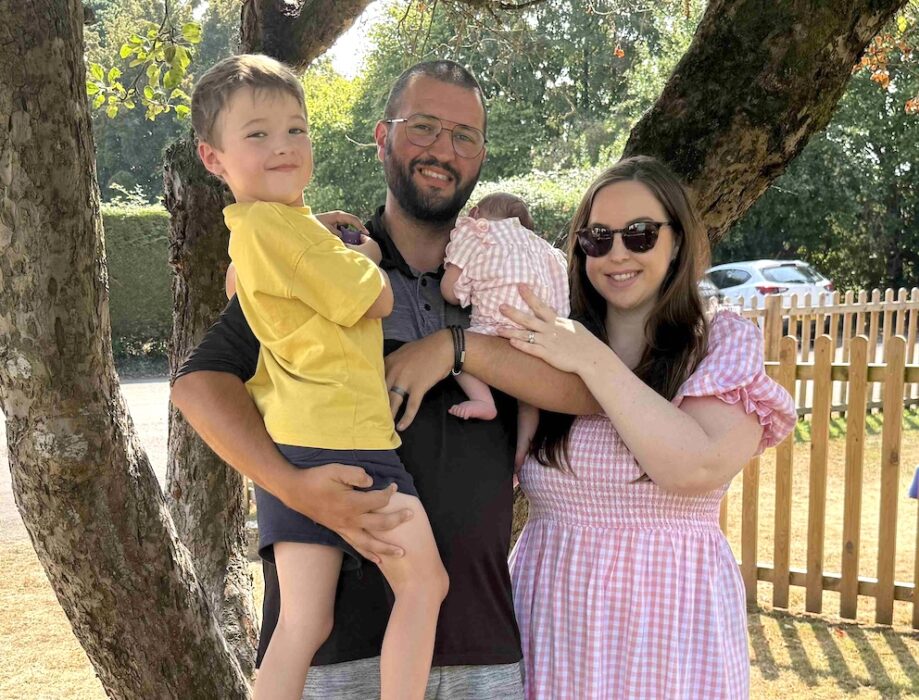 Oscar and bab sister ember rose who was conceived with help from the Bristol Centre for Reproductive Medicine