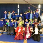 The panto cast at st benedict's Primary School Midsomer Norton
