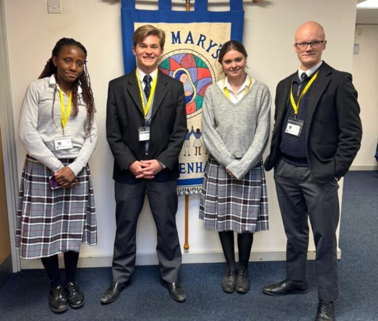 St Mary’s pupils joined Downside School students for a Jubilee Year faith session exploring scripture, prayer and shared learning.