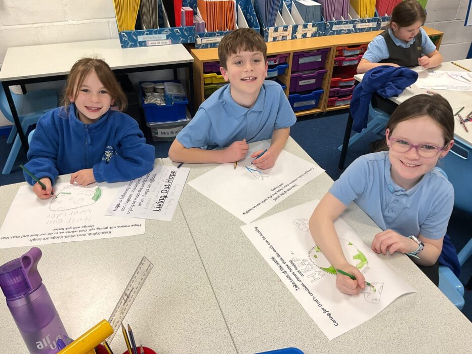 Children at St Benedict’s Catholic Primary School in Midsomer Norton have taken part in a thoughtful celebration to mark the closing of the Door of Hope, a major moment in the Catholic Church’s Jubilee Year of Hope.