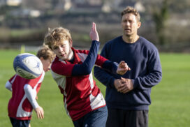 England rugby legend Jonny Wilkinson delivered a coaching masterclass to pupils at King Edward’s School, Bath, in partnership with the Global Rugby Players Foundation.