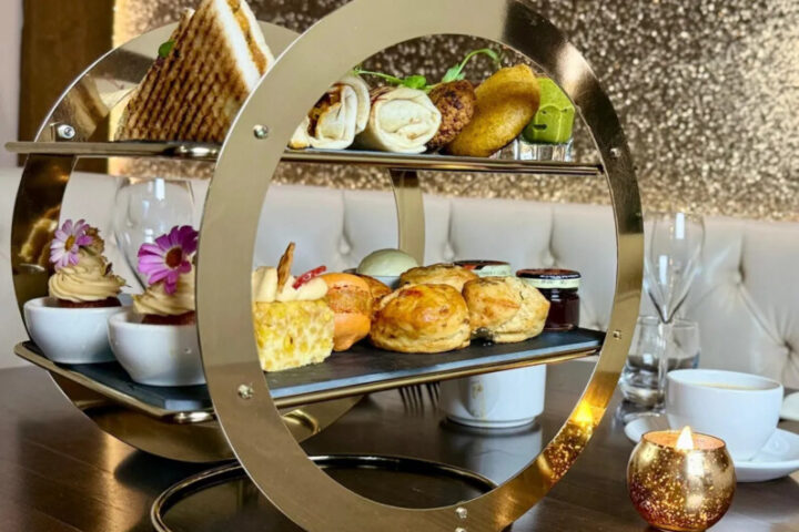 Treat mum to The Mint Room’s Indian high tea in Bath – served weekends 2–5pm, £28pp. Savour lentil vada, masala chai and inventive sweet treats.