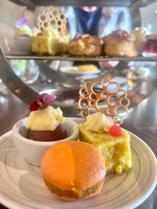 Treat mum to The Mint Room’s Indian high tea in Bath – served weekends 2–5pm, £28pp. Savour lentil vada, masala chai and inventive sweet treats.