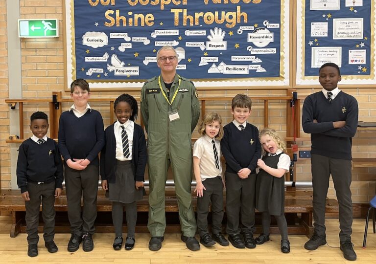 St Louis Catholic Primary School in Frome hosts Aspirations Week, welcoming pilots, police and paramedics to inspire pupils about future careers.