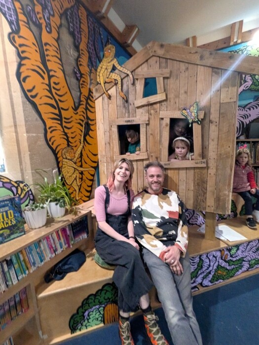 Batheaston Church school opens a magical new library designed by local artists, featuring murals, cosy reading spaces and a bespoke indoor treehouse.