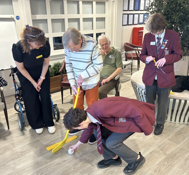 Lift Broadlands students in Keynsham hosted a Tabletop Winter Olympics at Meryton Place care home, bringing smiles and friendly competition to residents.