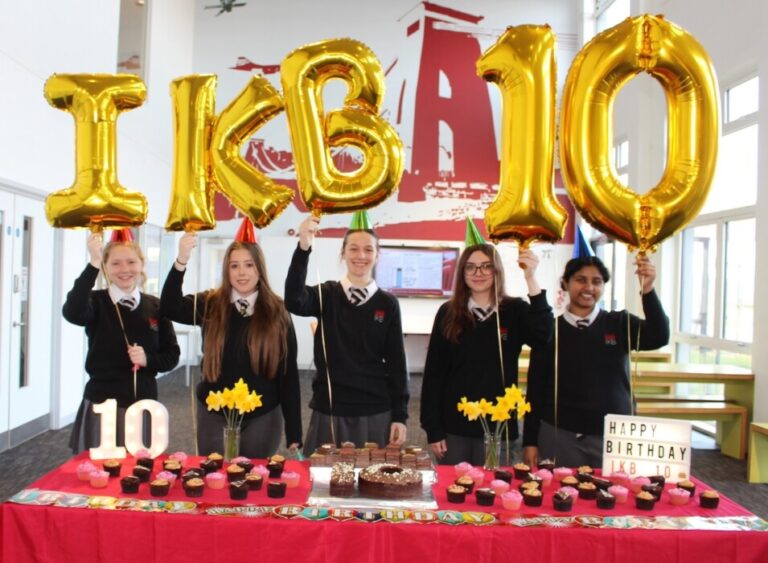 IKB Academy in Keynsham celebrates its 10th anniversary, highlighting a decade of STEM success and student achievements.