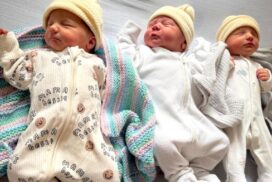 Three cousins, including identical twins, were born just hours apart at the RUH in Bath, creating an unforgettable family story.