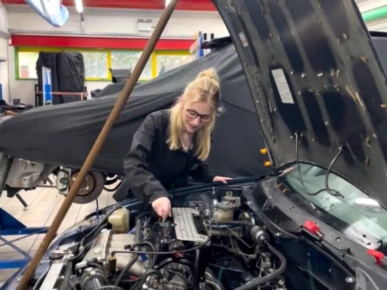 Female students in motorsport engineering at Wiltshire College have tripled since 2020, highlighting growing interest in STEM careers.