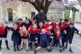 Gladiators star Steel visited Batheaston Church School, inspiring pupils with a powerful message about resilience, healthy living and achieving their goals.