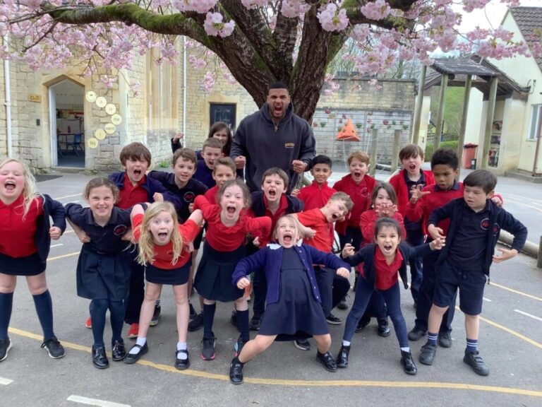 Gladiators star Steel visited Batheaston Church School, inspiring pupils with a powerful message about resilience, healthy living and achieving their goals.