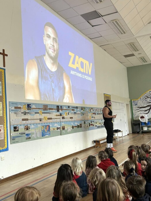 Gladiators star Steel visited Batheaston Church School, inspiring pupils with a powerful message about resilience, healthy living and achieving their goals.