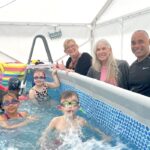 St Philip’s School Bath installs a temporary pool so every pupil can learn to swim on site, supported by Olympian Sharron Davies.