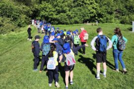 St Mary’s Catholic Primary pupils in Bath completed a sponsored walk to Kelston Roundhill, raising funds for CAFOD’s floating garden project in Bangladesh.