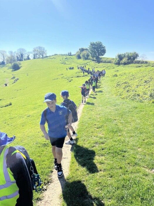 St Mary’s Catholic Primary pupils in Bath completed a sponsored walk to Kelston Roundhill, raising funds for CAFOD’s floating garden project in Bangladesh.