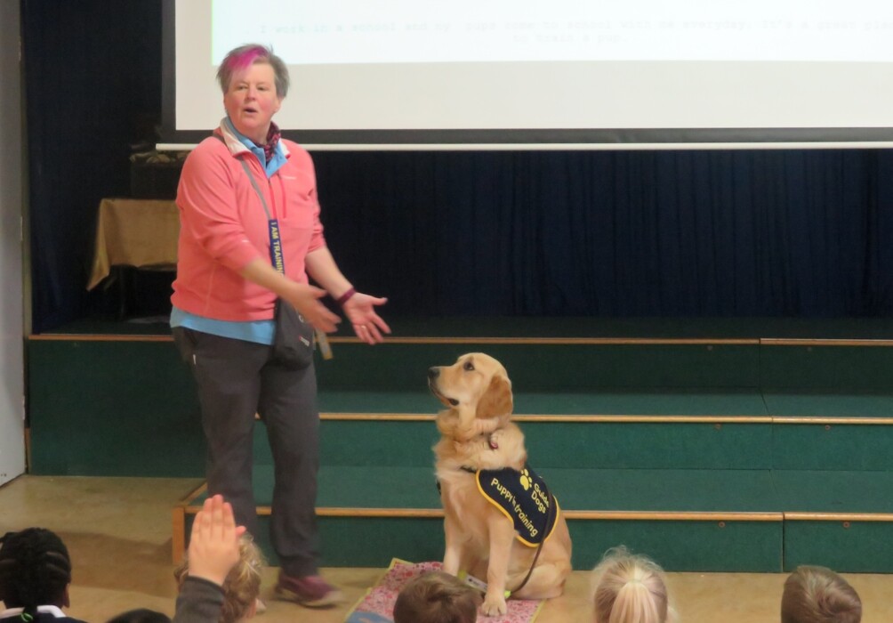 Christ the King pupils enjoyed a special visit from a guide dog puppy, learning how these remarkable animals support people with visual impairments.