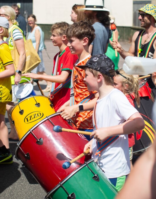 Pupils at Box Church of England Primary School wowed families with a colourful samba drumming performance at this year’s Box Revels.