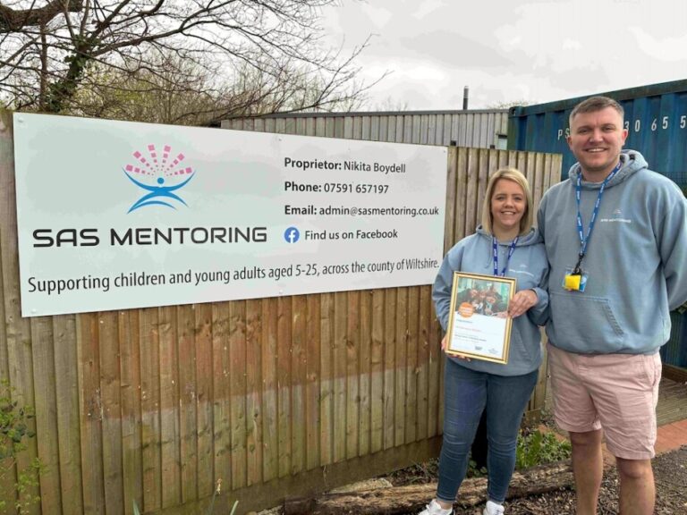 SAS Mentoring in Wiltshire celebrates a national Young Carers in Schools Award, recognising its work to support young carers and improve wellbeing and inclusion.