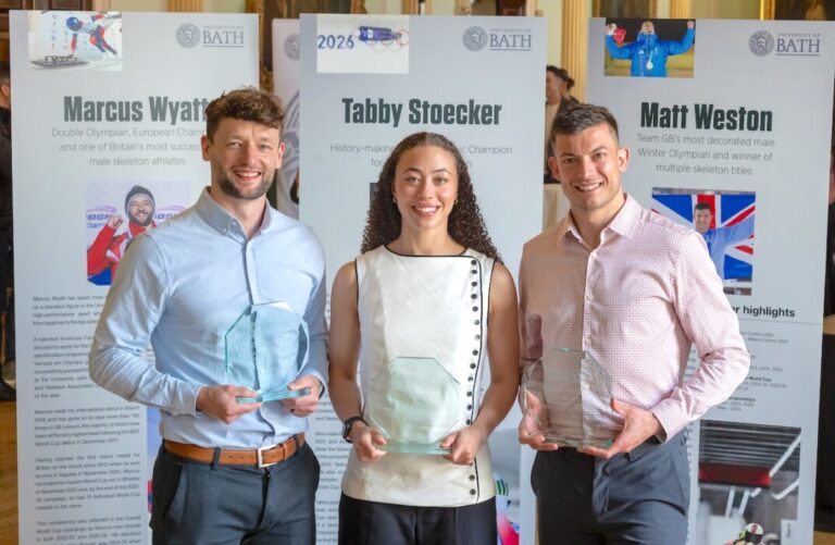 Olympic champions Tabby Stoecker and Matt Weston have been inducted into the University of Bath Hall of Fame for Sport after their Winter Olympics success.