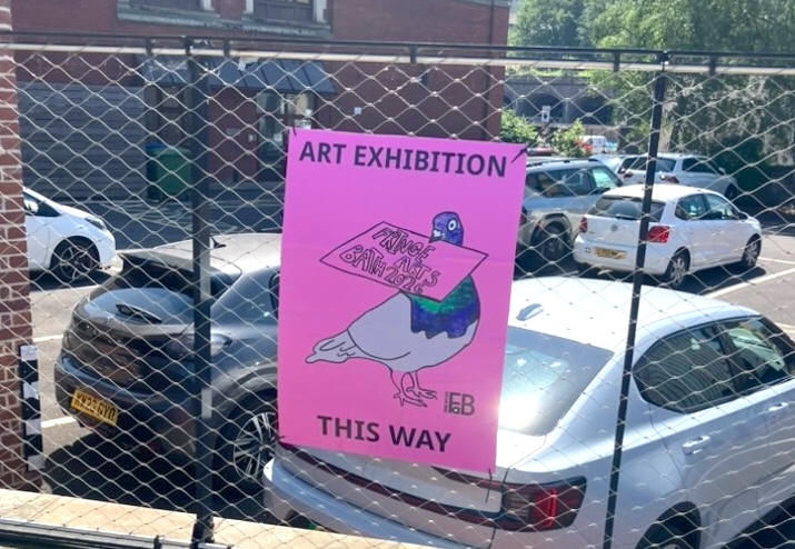Bath College students are showcasing their work at Fringe Arts Bath, with a Graphic Design student winning the competition to create the festival's official poster.
