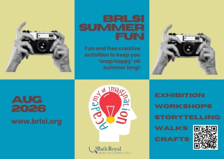Free family activities at BRLSI in Bath this summer include photography walks, storytelling, drawing workshops and creative drop-in sessions.