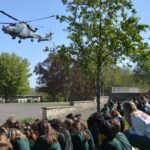 Children at Moorlands Schools Federation enjoyed a thrilling visit when a Royal Navy Wildcat helicopter landed on the school playground.