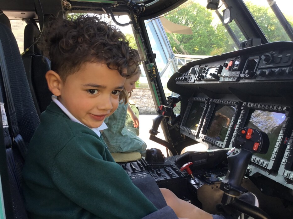 Children at Moorlands Schools Federation enjoyed a thrilling visit when a Royal Navy Wildcat helicopter landed on the school playground.
