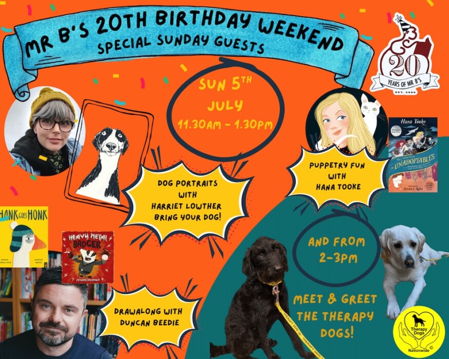 Mr B's Emporium of Reading Delights is celebrating its 20th birthday with a free weekend of family-friendly events, prizes and activities in Bath.