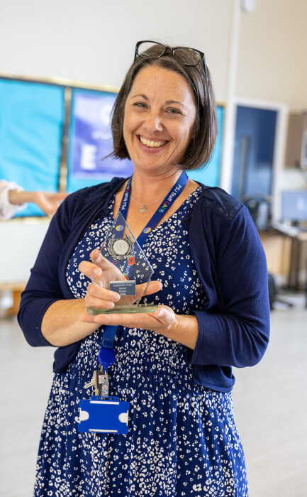 Peasedown St John Primary School headteacher Ruth Noall has been named winner of the 2026 Peasedown St John Community Civic Award.
