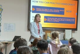 Pupils at Saint Edmund's Catholic Primary School in Calne questioned Chippenham MP Sarah Gibson on democracy, Parliament and current affairs during a special school visit.