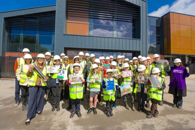 Pupils from schools across Trowbridge have buried a time capsule at the town's new leisure centre, capturing life in 2026 for future generations.