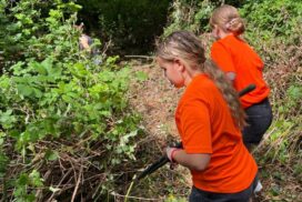 More than 40 One Church Keynsham volunteers have transformed an overgrown garden at Lift Broadlands into a new outdoor space for students.