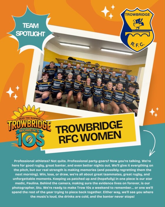 Trowbridge RFC will host its first women’s 10s rugby tournament on Saturday 18 July, with free entry, family entertainment and live music from The Relayz.