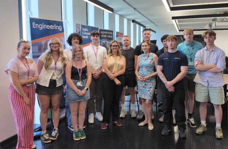 Bath College learners showcased their workplace skills during a visit from EU Deputy Ambassador Isabell Poppelbaum and West of England Mayor Helen Godwin.