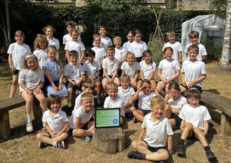 Pupils at St Patrick’s Catholic Primary School in Corsham have won a national award for transforming their grounds into a haven for pollinators.